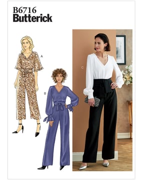 Patron Butterick Tailleur pantalon femme #B6716E5 Taille 32-40