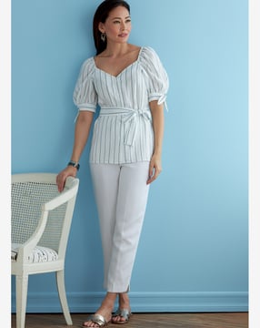 Patron Butterick pour femme Chemisier avec patte de boutonnage #B6733A5 Taille 32-40