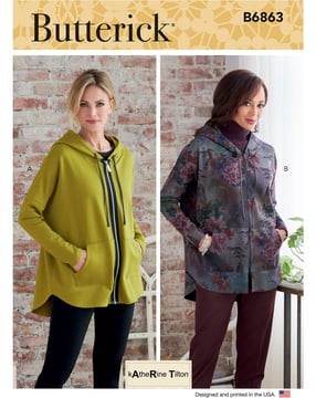 Patron Butterick pour veste femme #B6863A tailles 32-50