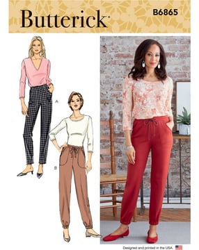 Patron Butterick Pantalon Femme #B6865A Taille 32-50
