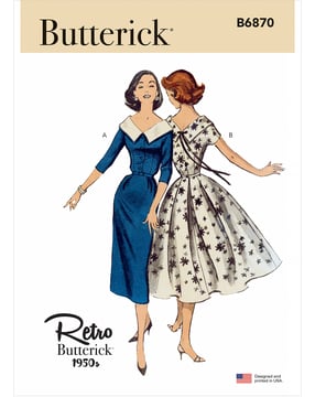 Patron Butterick Robe Femme #B6870E5 Taille 40-48