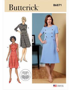 Patron Butterick Robe Femme #B6871E5 Taille 40-48