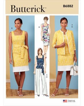 Patrons Butterick pour femmes Robe Veste Top Pantalon #B6882B5 Taille 34-42