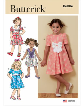 Patron Butterick Robe Fille #B6886A