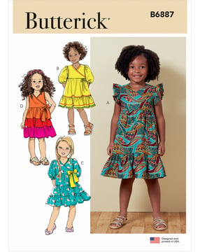 Patron Butterick Robe Fille #B6887A