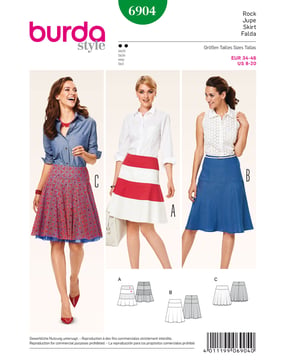 Burda 6904 - Kjol - Dam