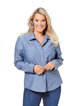 Burda 6614 - Blus Skjorta Top - Dam