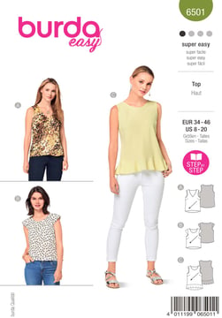 Burda 6501 - Top - Dam