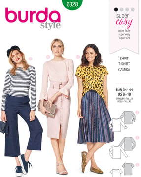 burda patrón señoras camisetas 6328 tamaño. 34-44 | Por Correo