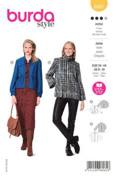patrón burda chaquetas deportivas señora 6081 talla 34-44 | Por Correo