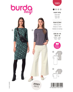 Robe & tee-shirt n°5985 Automne/Hiver 2022 | Patron Pochette