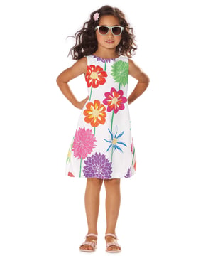 Robe avec encolure ronde pour fille n°9544