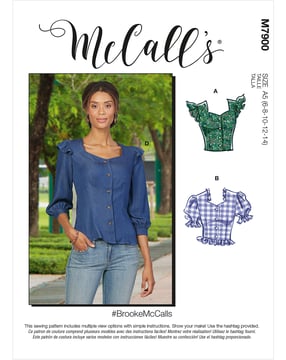 Patrons McCall's Chemisier femme #M7900A5 Taille 32-40