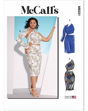 Patrones de costura McCalls para mujer Vestidos asimétricos #M8331W3 Talla 56-64