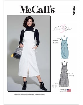 Patrons McCall's Robe salopette femme #M8345 Taille 32-40