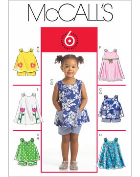 Patrón de costura McCalls para niña 5416 - Top y pantalón - Niña M5416CCB