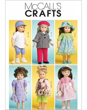 Patrons de couture McCalls pour vêtements de poupée #M6137OS