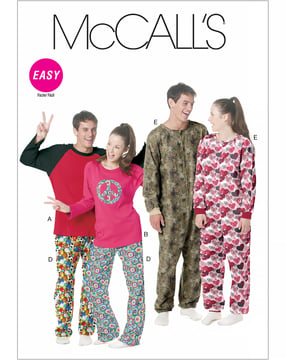 Patrón de costura McCalls para mujer 6251 - Pijama para hombre Tallas 32-40