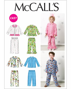 Patrón de costura McCalls Pijama - Niños #M6458CB