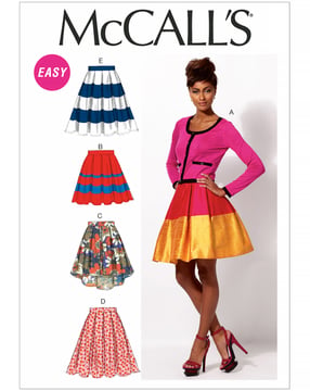 Patrons de couture McCalls pour femmes 6706 - Jupe Taille 32-40