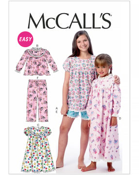 Patron McCalls 6831 - Pyjama - Fille