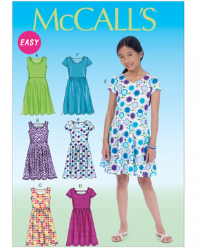 Patrons McCalls Robes pour filles M7079GRL