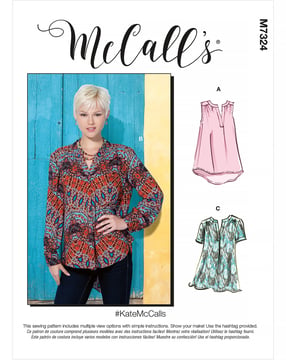 Patrons McCalls Femme 7324 - Top-tunique Taille 32-40