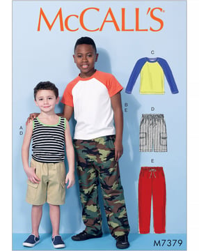 Patrons McCalls 7379 - Top Pantalon Shorts - Garçon