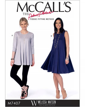 Patrón de costura McCalls para mujer 7407 - Camisa Talla 32-40