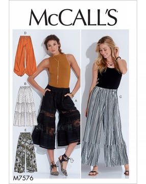 Patrón de costura McCalls para mujer 7576 - Pantalones Talla 32-40