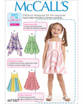 Patrón de McCall's para niña, conjunto para niña M7587CL