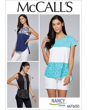 McCall's 7600 - Top de manga larga - Mujer