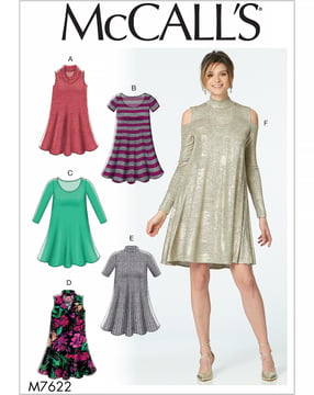 Patrón de costura McCalls para mujer 7622 - Vestido Talla 32-40