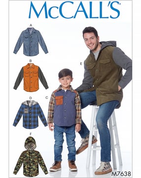Patrón de McCall’s 7638 - Chaqueta - Niño