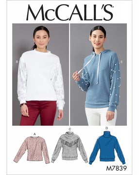 Patrón de McCalls para mujer 7839 - Top Suéter Tallas 32-40