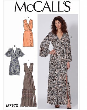 Patrón de costura McCalls para mujer 7970 - Vestido suéter - Talla 32-40