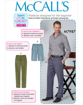 Patrons de couture McCalls Pantalons Shorts - Homme #M7987NVV