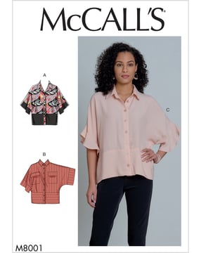 Patrons McCall pour femme 8001 - Chemise Taille 32-40