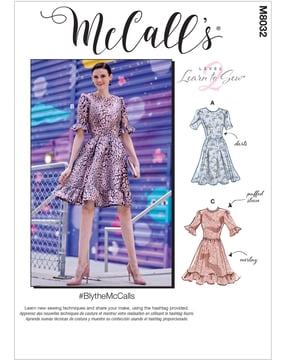 Patrón de costura McCalls para mujer 8032 - Vestido Talla 32-40