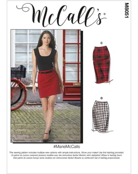 Patrón de costura McCalls Falda mujer M8051H5 Talla 32-40