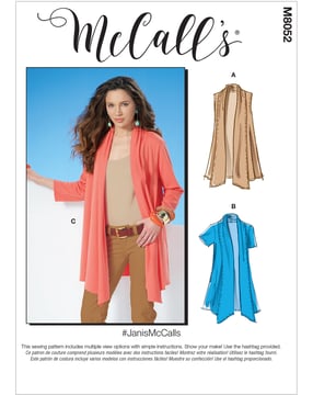 Patrons McCalls pour femmes 8052 - Tops et gilets Taille 32-40