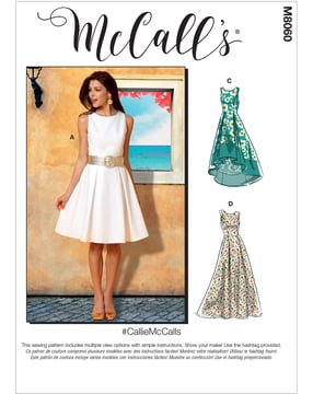 Patrón de costura McCalls para mujer 8060 - Vestido Talla 32-40