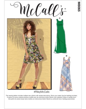 Patrón de costura McCalls para mujer 8065 - Vestido Talla 32-40