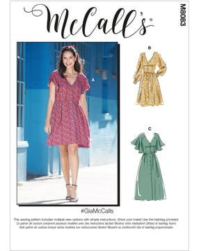 Patrón de costura McCalls para mujer 8083 - Vestido Talla 32-40
