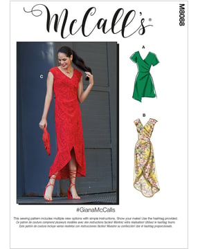 Patrons McCalls pour femmes 8088 - Robe Taille 32-40