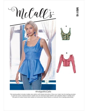 Patrons McCalls Femme 8116 - Chemisier Taille 32-40