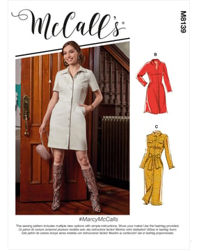 Patrón de costura McCalls para mujer 8139 - Vestido Talla 32-40