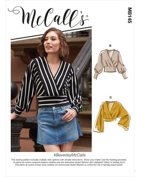 Patrones de McCalls para mujer 8145 - Top, chalecos de punto Tallas 32-40