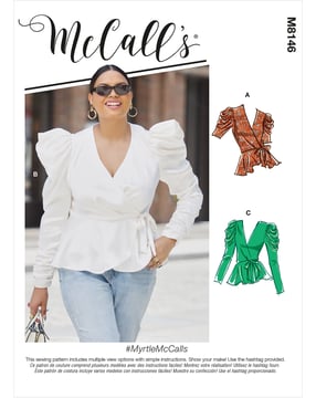 Blouse cache-cœur McCall's M8146B5 tailles 34-42