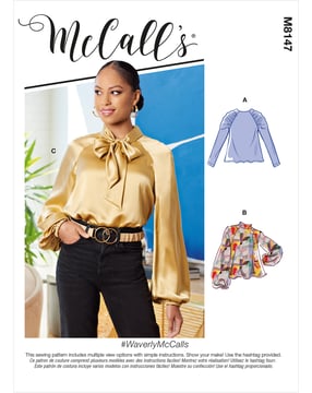 Patrón de costura McCalls para mujer 8147 - Blusa Talla 32-40